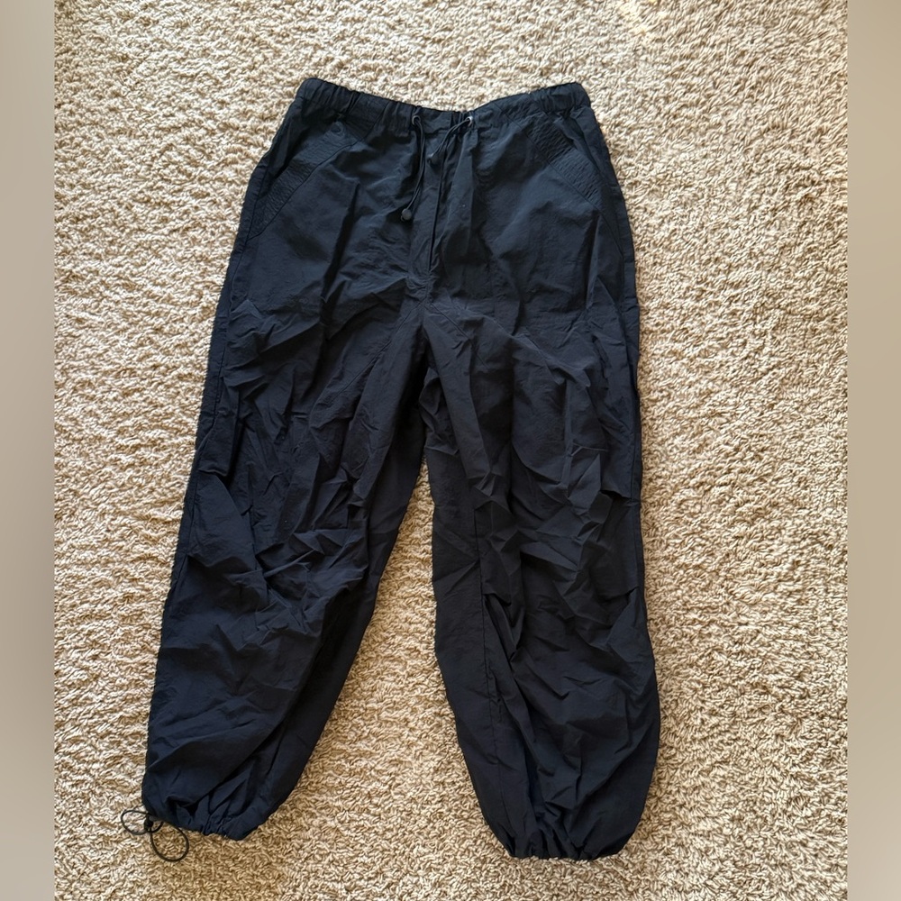 Avec Les Filles Vintage Black Cargo Parachute Pants